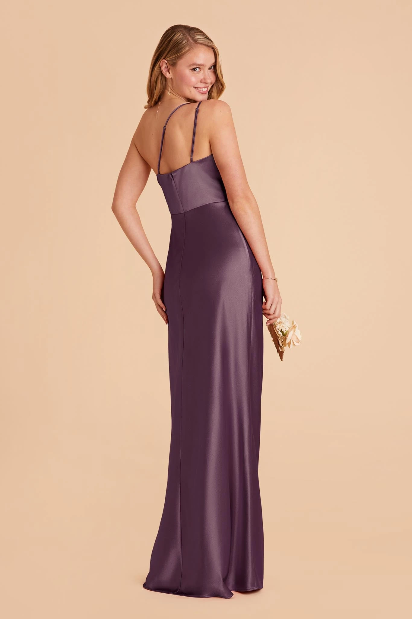 Kensie Shiny Satin Dress - Plum - Image 4