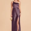 Kensie Shiny Satin Dress - Plum