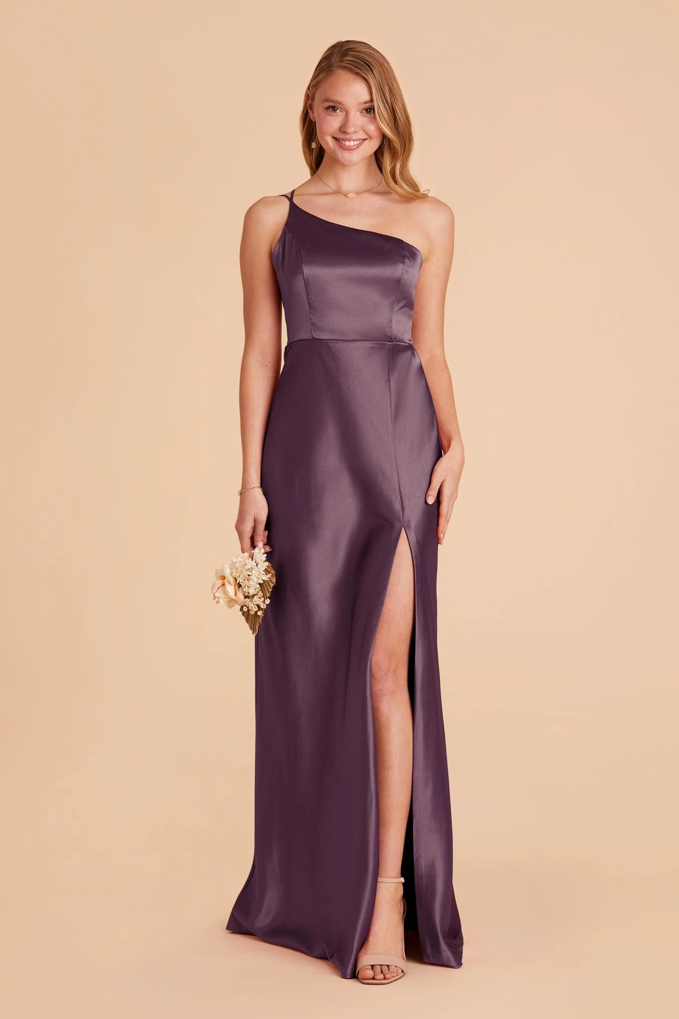 Kensie Shiny Satin Dress - Plum