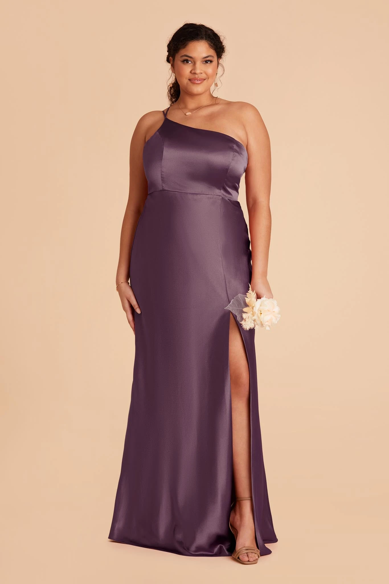 Kensie Shiny Satin Dress - Plum - Image 6