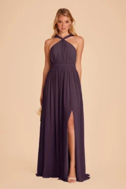 Kiko Chiffon Dress - Plum