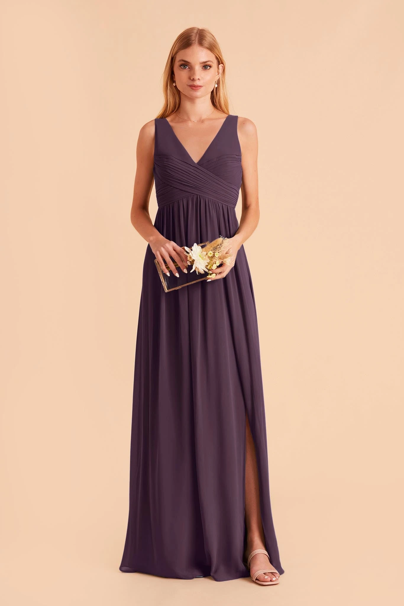 Laurie Empire Dress - Plum - Image 7