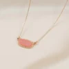 Presley Charm Necklace - Rose Pink