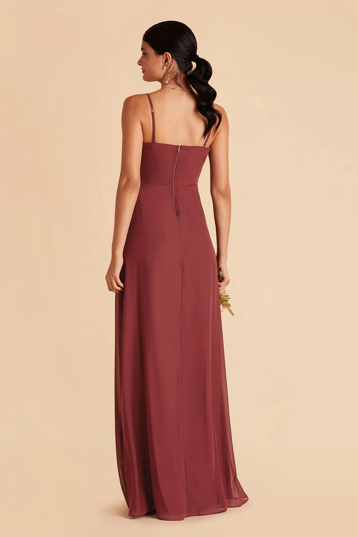 Chris Convertible Chiffon Dress - Rosewood - Image 6