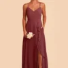 Theresa Chiffon Dress - Rosewood