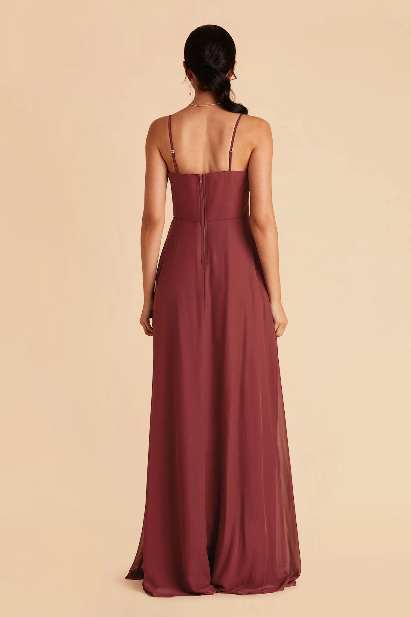 Winnie Convertible Chiffon Dress - Rosewood - Image 6