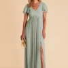 Hannah Empire Dress - Sage
