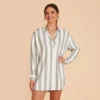 Eddie Sleepshirt - Sage Stripe