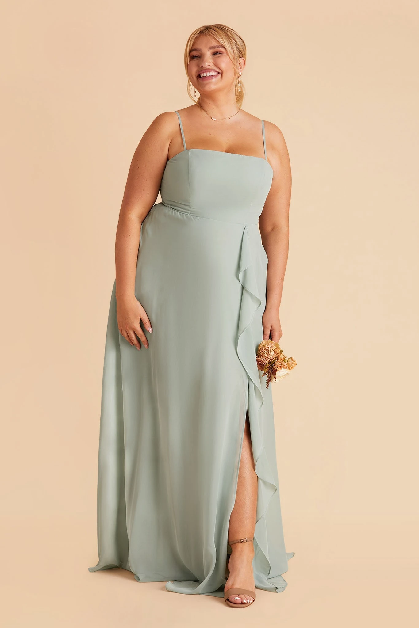 Winnie Convertible Chiffon Dress - Sage - Image 16