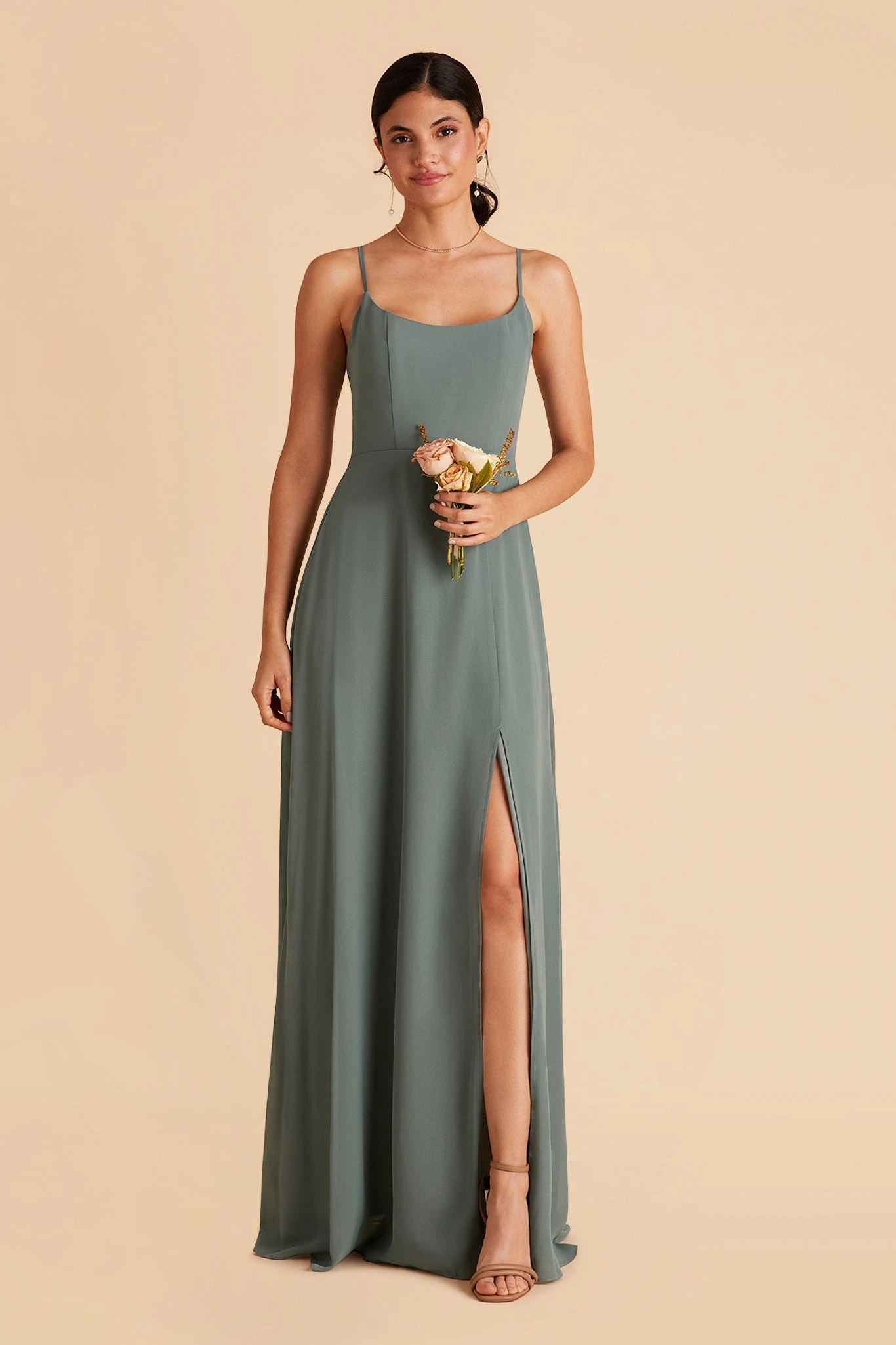 Amy Chiffon Dress - Sea Glass - Image 4
