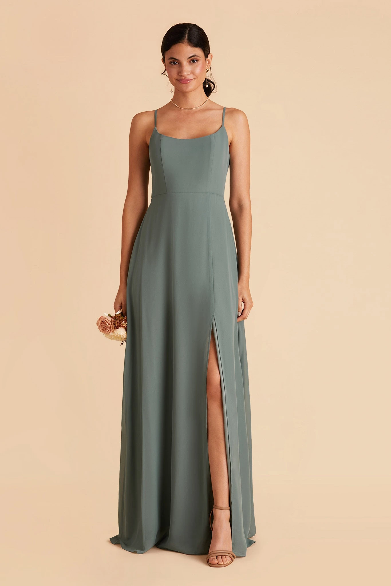 Amy Chiffon Dress - Sea Glass - Image 7