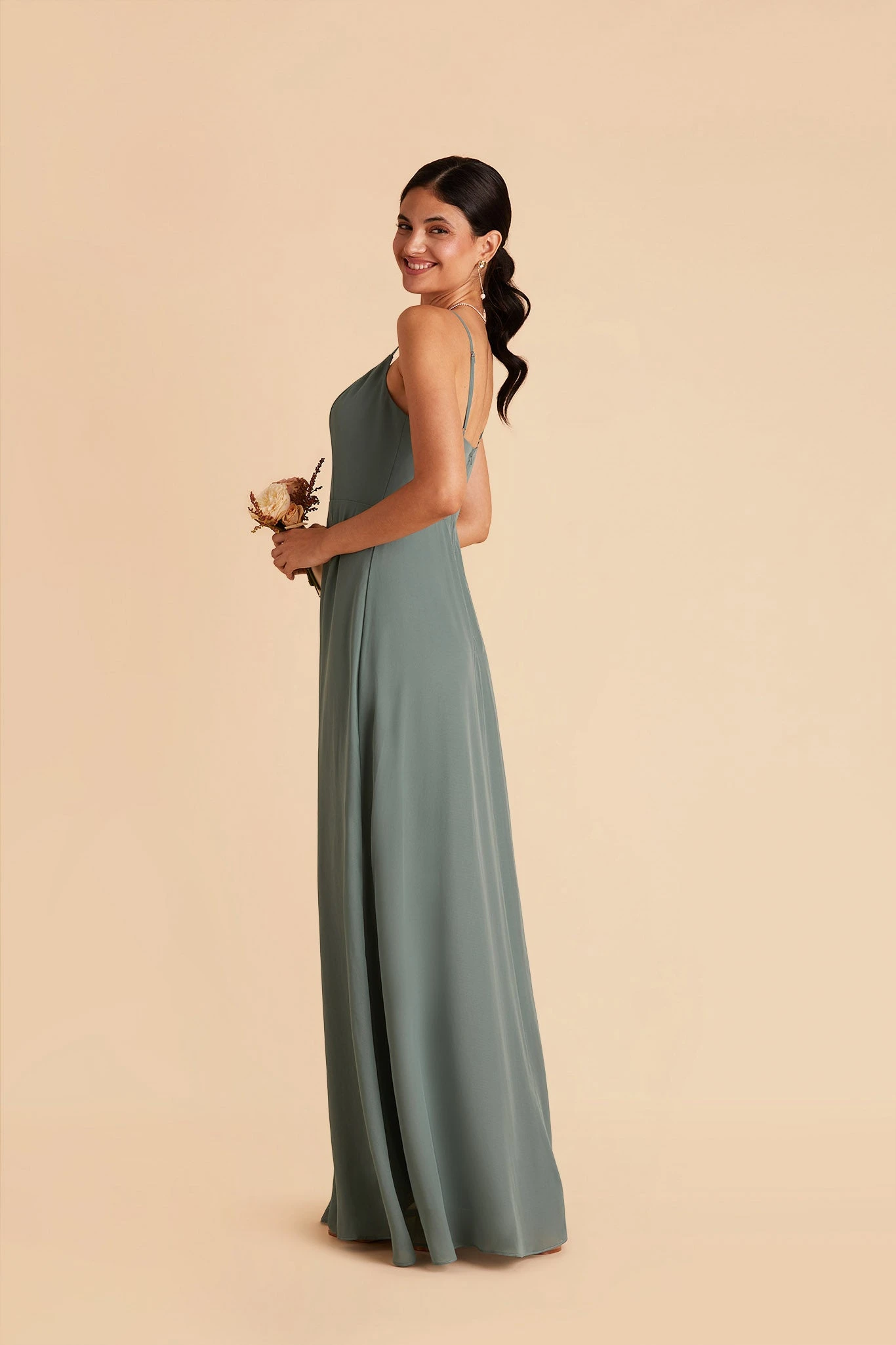 Amy Chiffon Dress - Sea Glass - Image 5