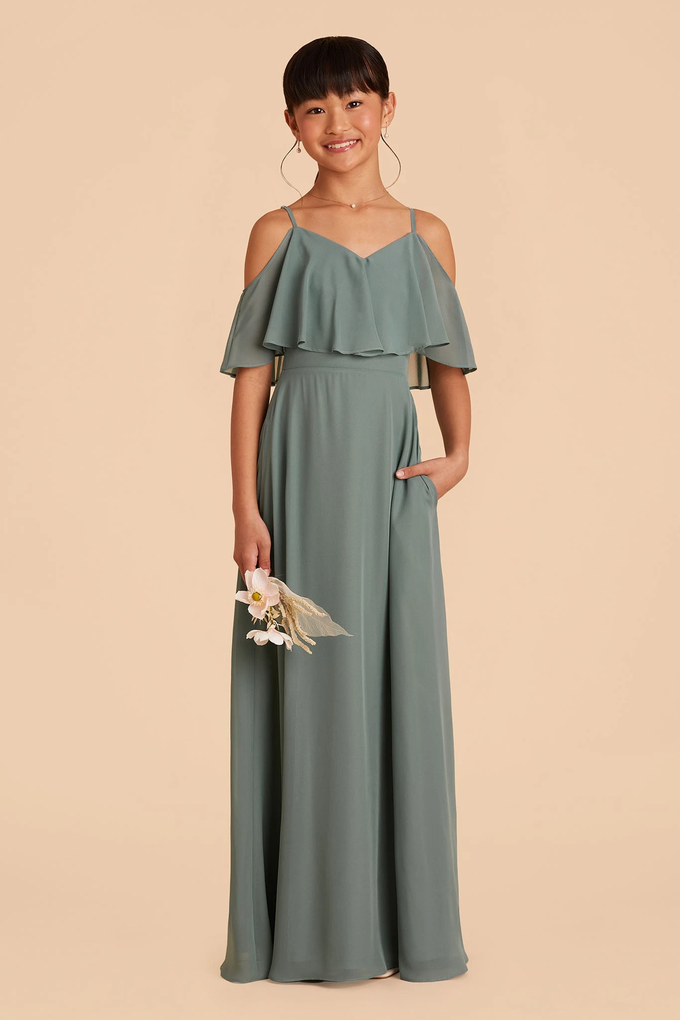 Janie Convertible Junior Dress - Sea Glass - Image 9