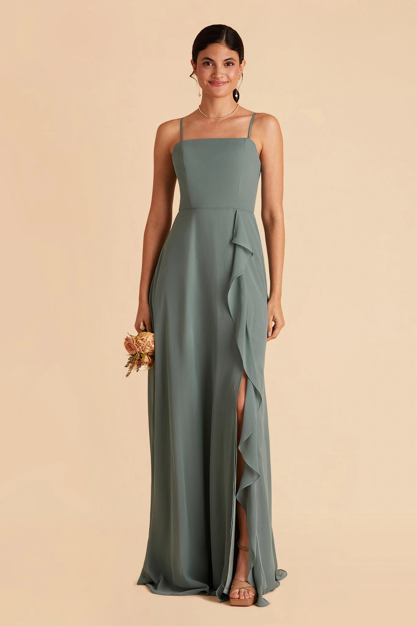 Winnie Convertible Chiffon Dress - Sea Glass - Image 9