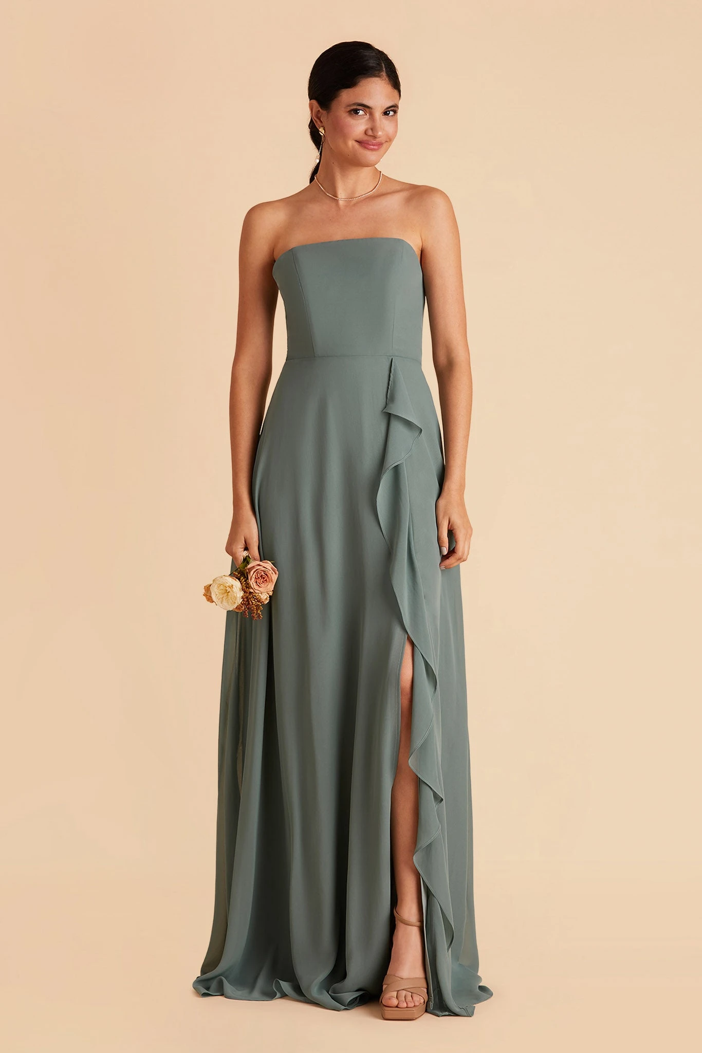 Winnie Convertible Chiffon Dress - Sea Glass - Image 7