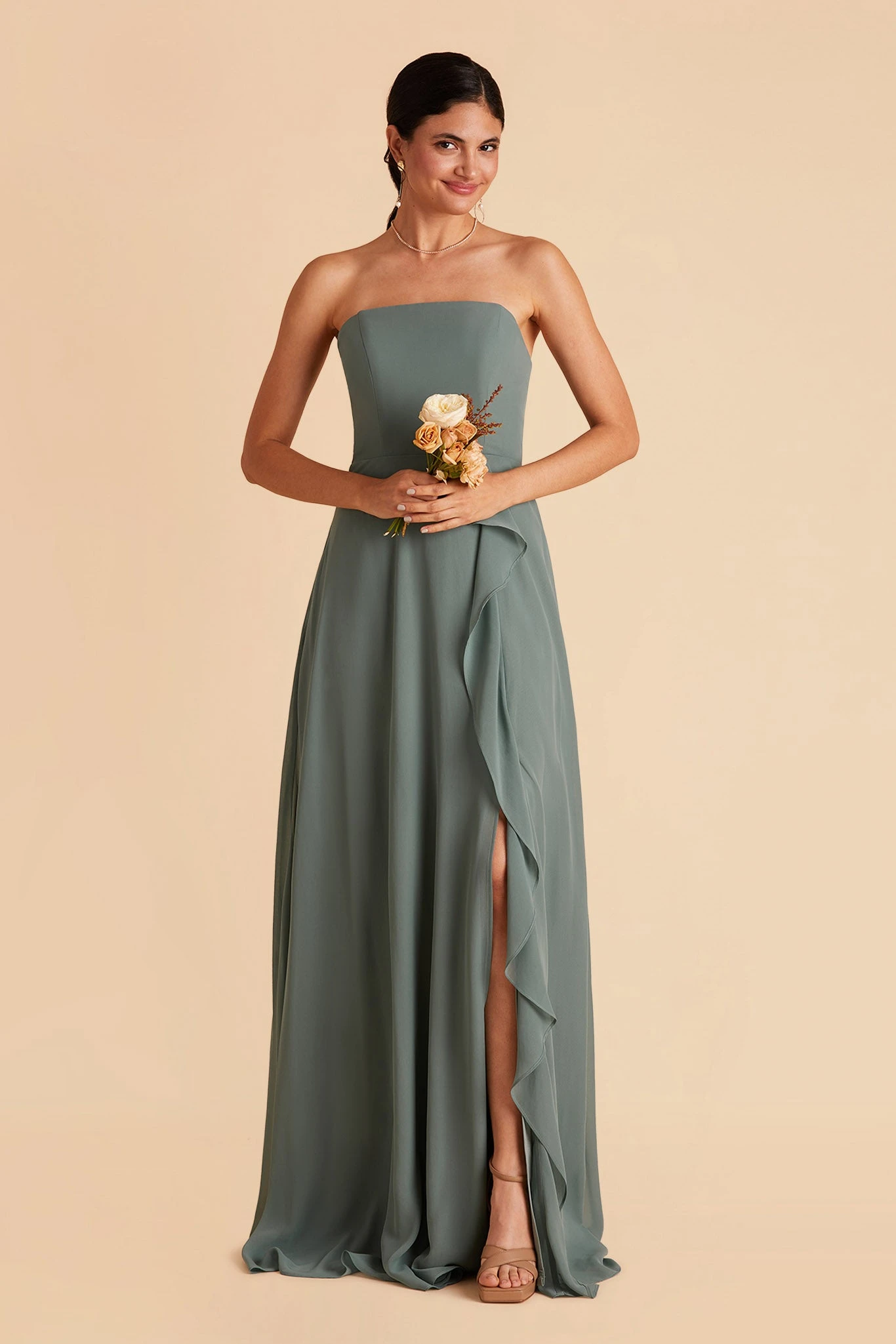 Winnie Convertible Chiffon Dress - Sea Glass - Image 6