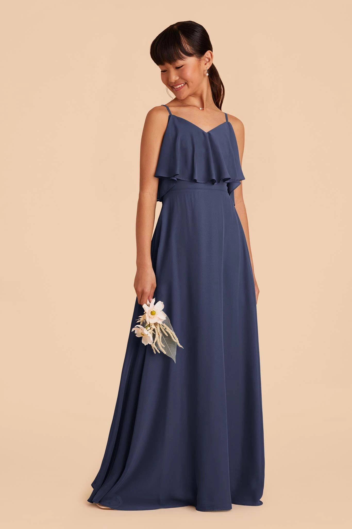 Janie Convertible Junior Dress - Slate Blue