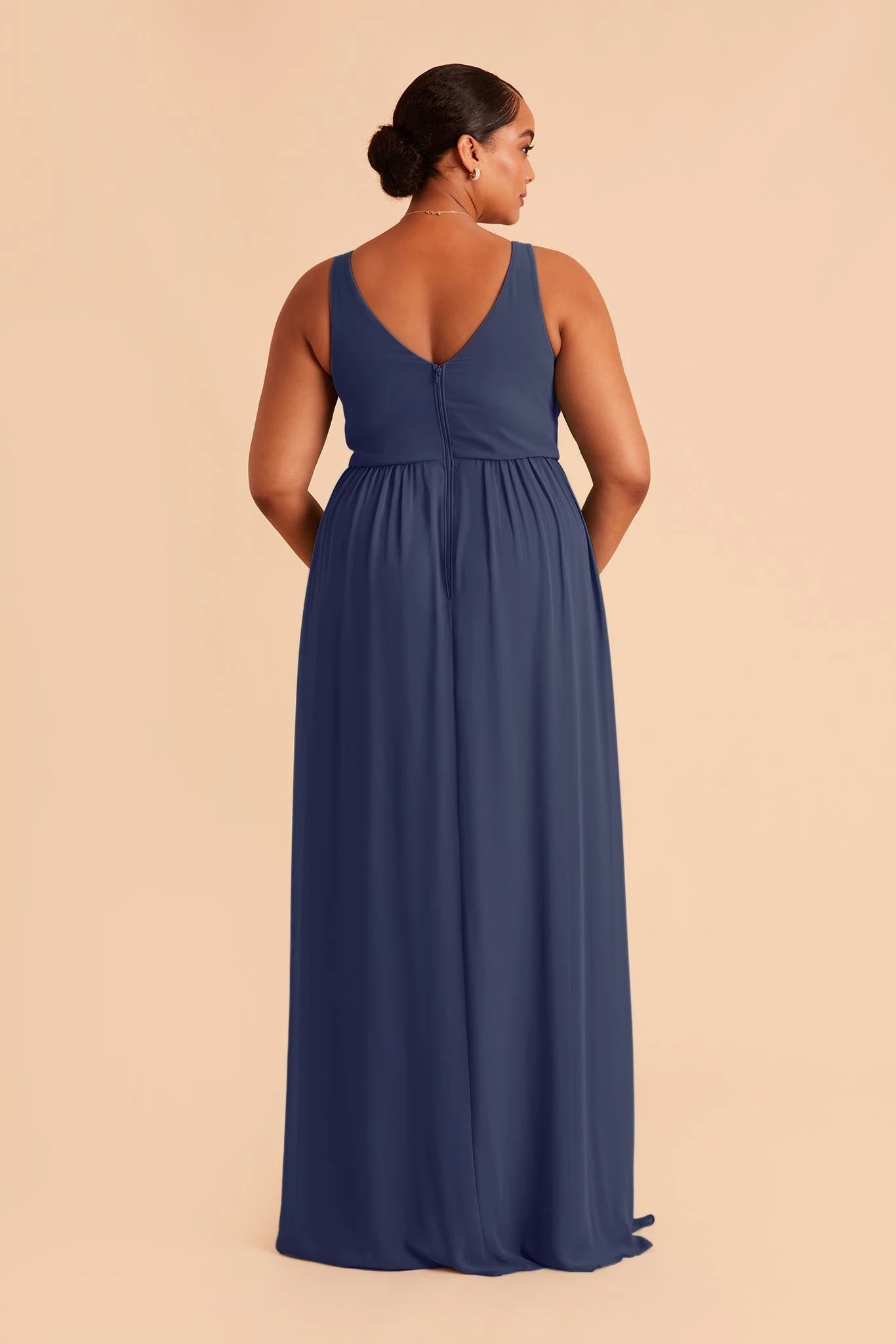 Laurie Empire Dress - Slate Blue - Image 9
