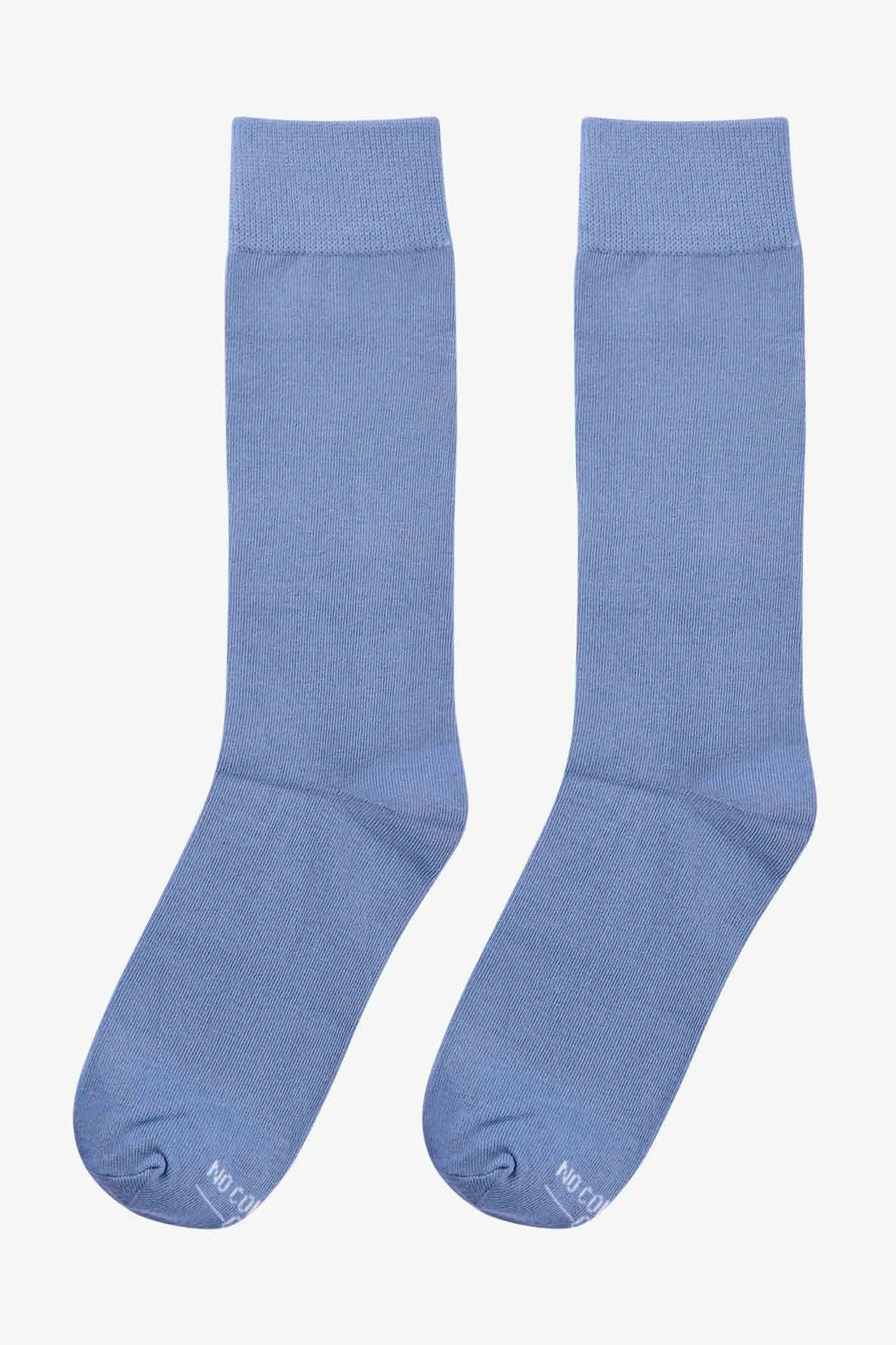 Solid Groomsmen Socks By No Cold Feet - Dusty Blue - Image 2