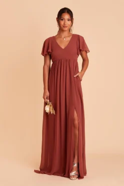 Hannah Empire Dress - Spice