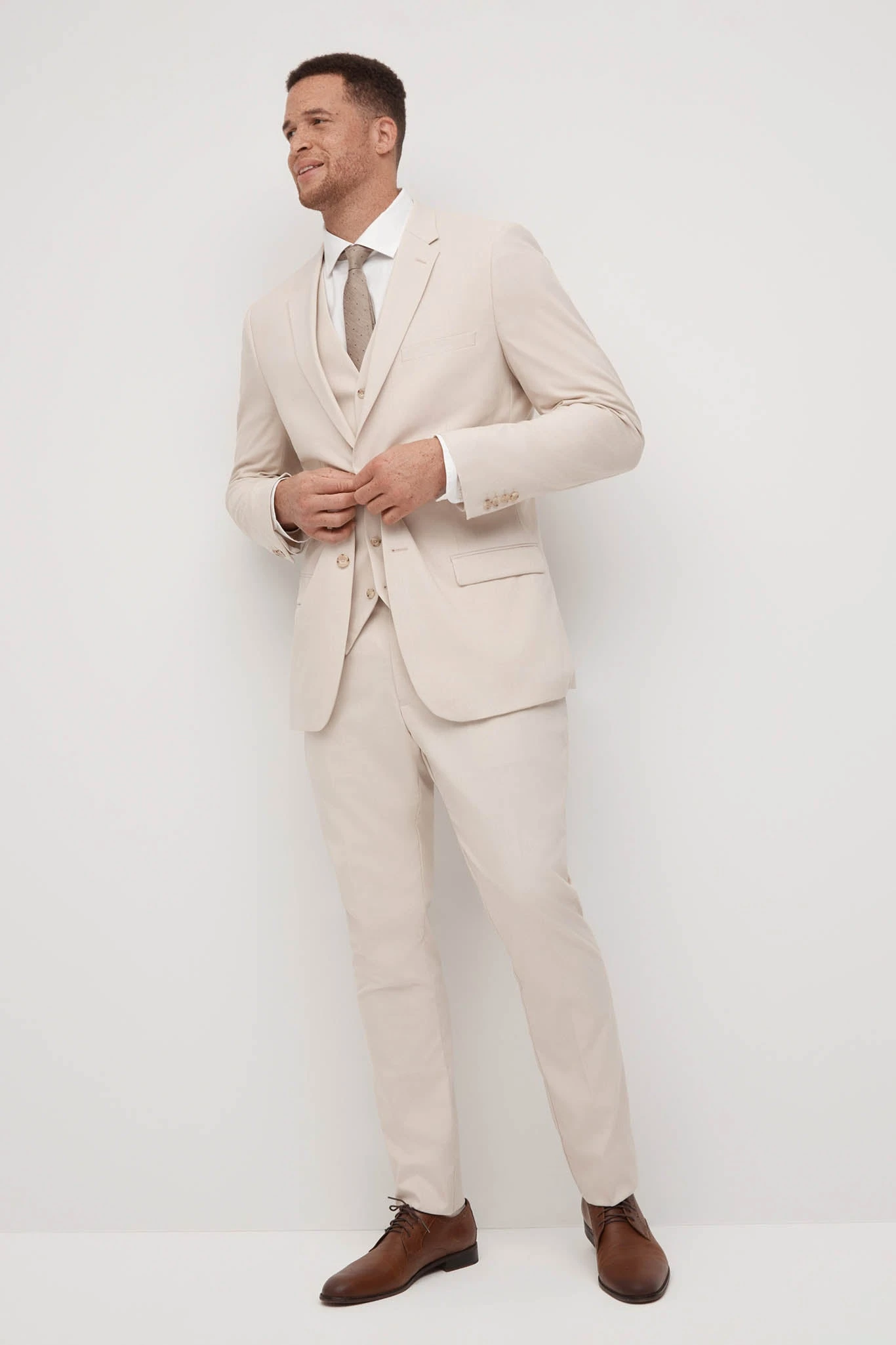 Tan Suit Pants By SuitShop - Image 4