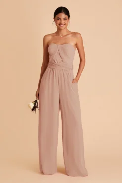 Gigi Convertible Jumpsuit - Taupe