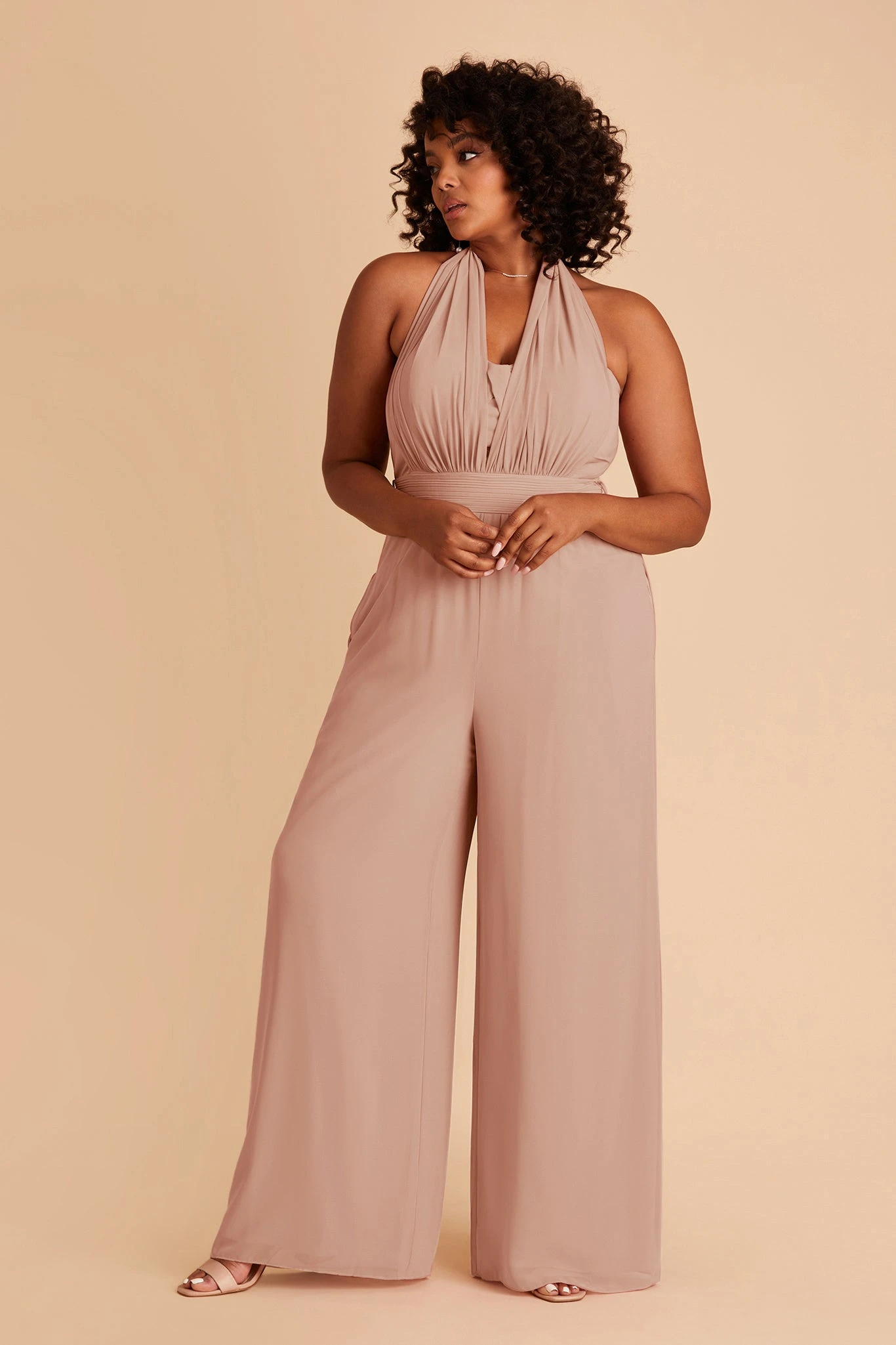 Gigi Convertible Jumpsuit - Taupe - Image 8
