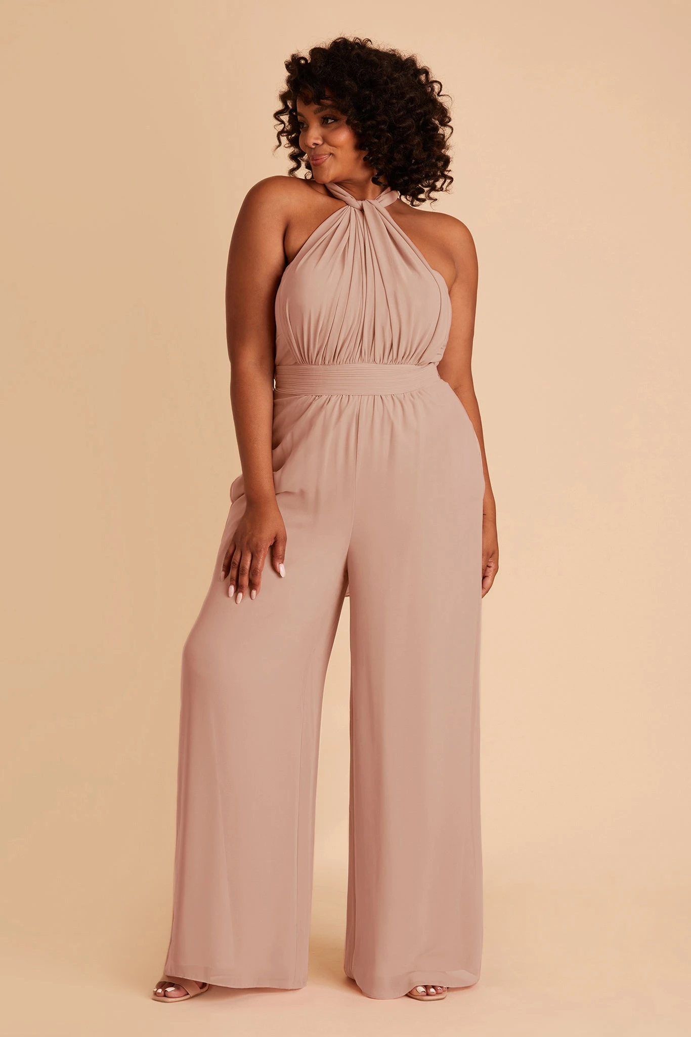 Gigi Convertible Jumpsuit - Taupe - Image 2