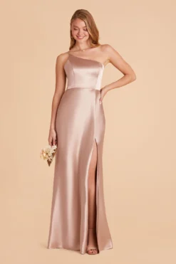 Kensie Shiny Satin Dress - Taupe