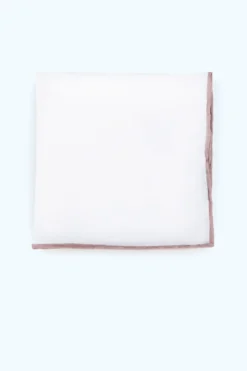 Jason Shoestring Piped Pocket Square - Taupe