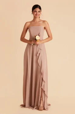 Winnie Convertible Chiffon Dress - Taupe