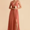 Laurie Empire Dress - Terracotta