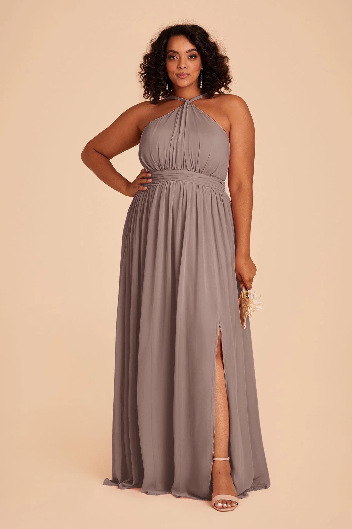 Kiko Chiffon Dress - Toffee - Image 2