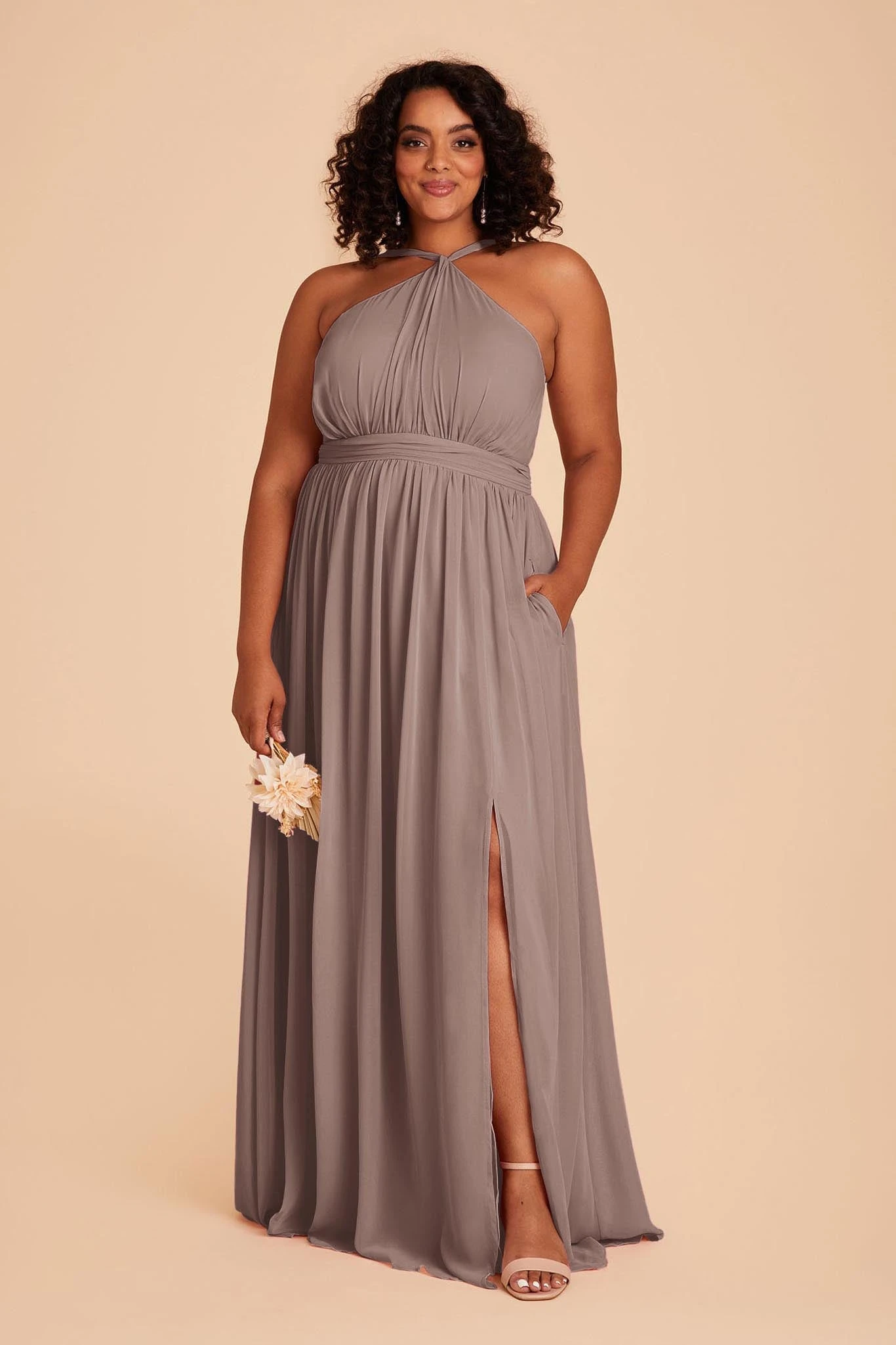 Kiko Chiffon Dress - Toffee - Image 5