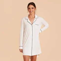 Kamryn Sleepshirt - White