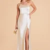Kensie Shiny Satin Dress - White